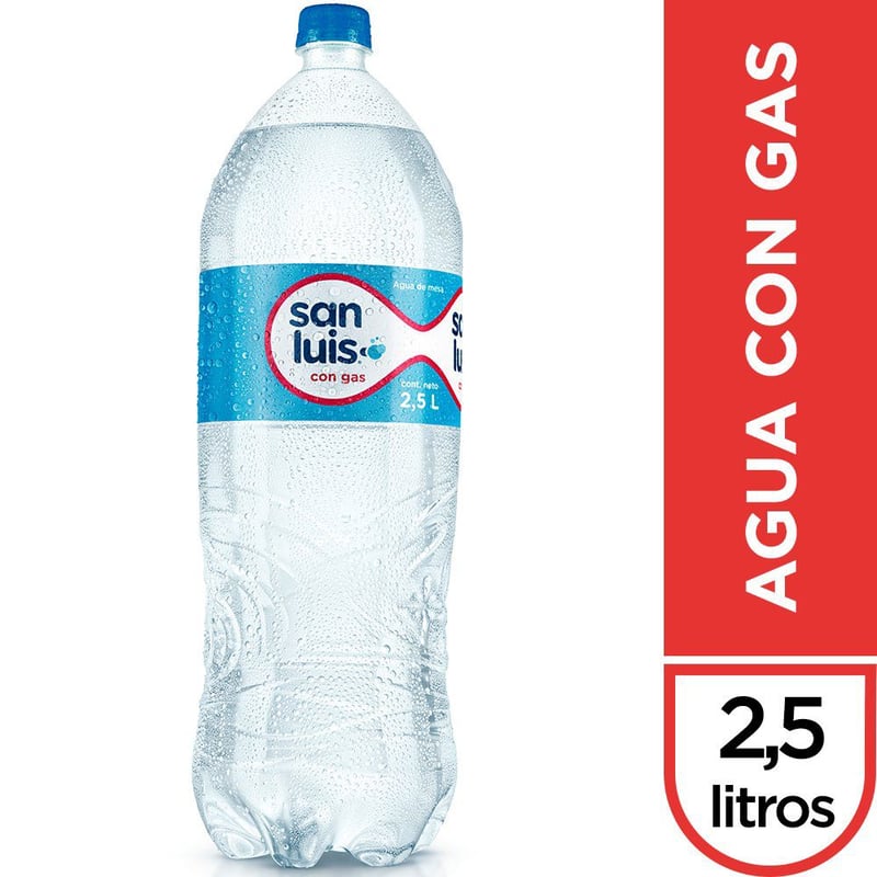 SAN LUIS - Agua Mineral con gas San Luis 2.5 L