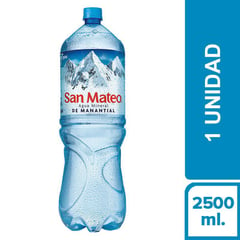 SAN MATEO - Agua Mineral Sin Gas San Mateo 2.5 L