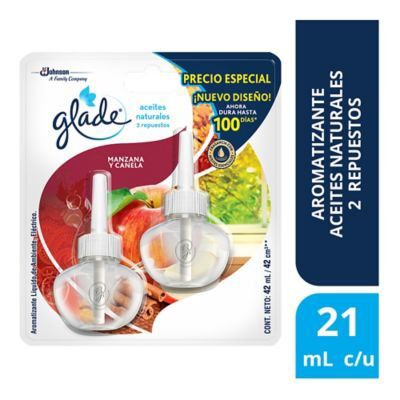 GLADE - Repuesto Ambientador en Aceite Glade Naturales Aroma Manzana y Canela