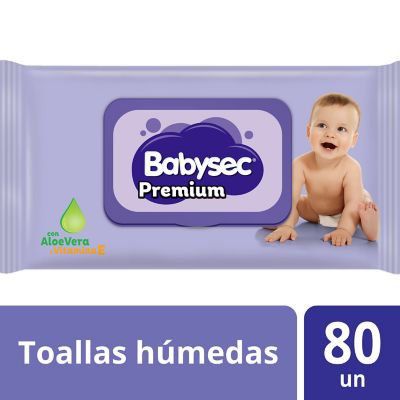 BABYSEC - Toallitas Húmedas Premium Babysec 80 Unidades