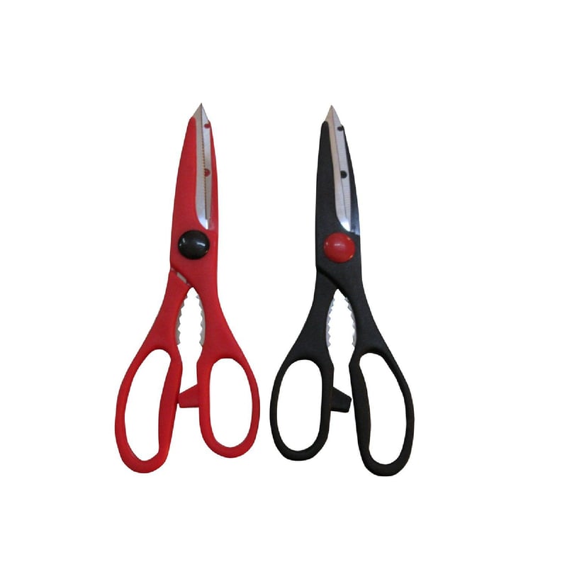 3 Claveles Chef Forbici Da Cucina In Acciaio Inox 20 Cm - Lama Seghettata, Design Simmetrico Per Destri E Mancini, Colore Cranberry - 6