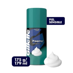 GILLETTE - Espuma de Afeitar para Piel Sensible Gillette Foamy Sensitive 179 mL