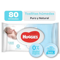 HUGGIES - Toallitas Húmedas Recién Nacido Bolsa Huggies 80 Unidades