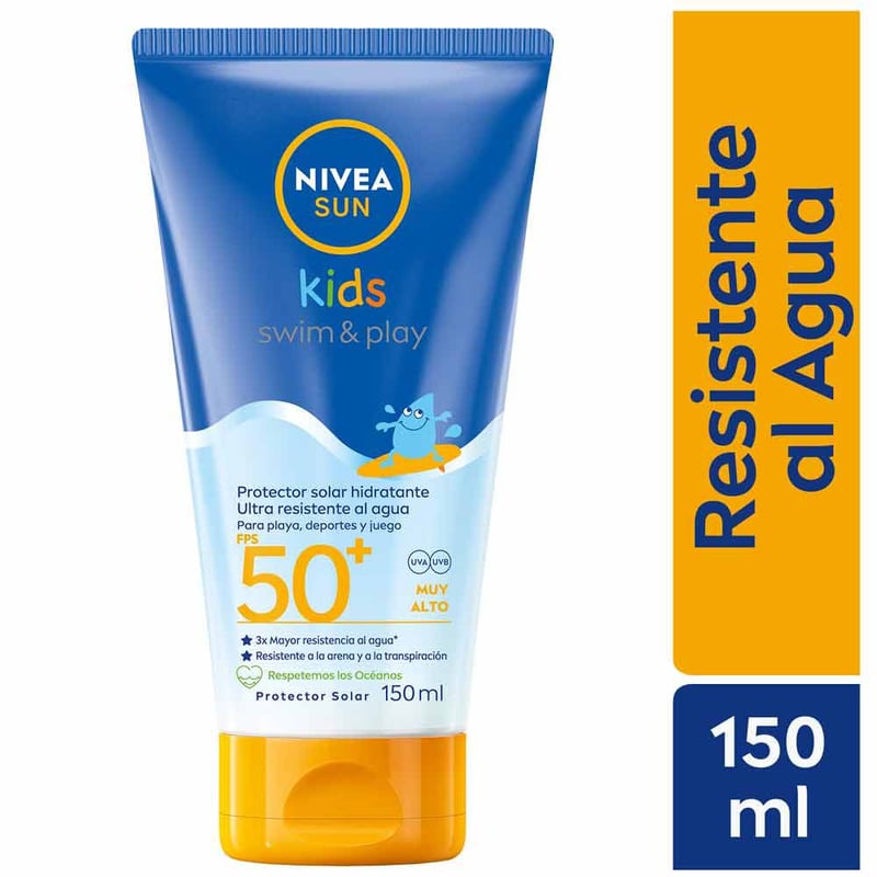 NIVEA - Protector Solar Nivea Sun Kids Swim & Play FPS50 + 150 mL