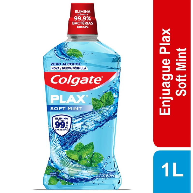 Enjuague Bucal Colgate Plax Sin Alcohol x 1L | Tottus Perú