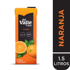 FRUGOS DEL VALLE - Bebida Frugos Del Valle Sabor Naranja 1.5 Lt Caja