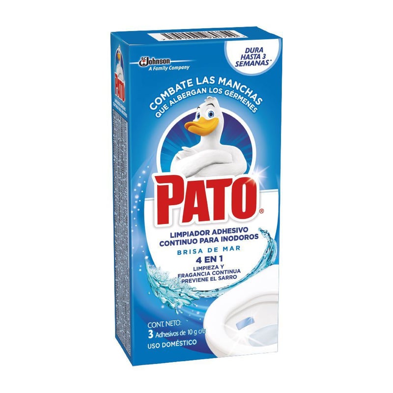 PATO - Pastilla Adhesiva Inodoro Aroma Brisa de Mar Pato 3 unds