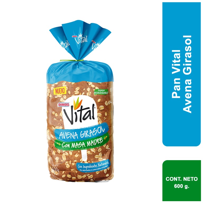 Pan de Molde Bimbo Vital con Semillas 600 g | Tottus Perú