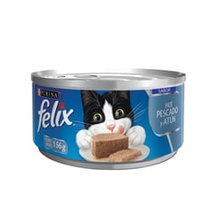FELIX - Alimento húmedo para gatos Felix Paté Atún y Pescado 156 gr