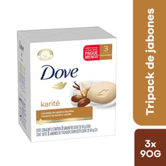 DOVE - Tripack Jabón de Tocador Delicious Karité Dove 90 g