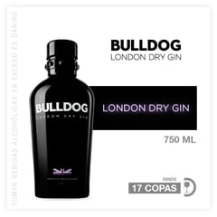 BULLDOG - Licor Ginebra London Bulldog 40° 750 mL
