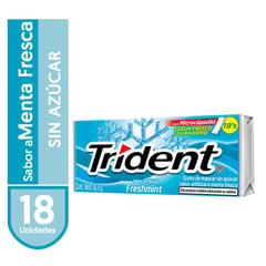 TRIDENT - Chicles Trident Menta Fresca 30 g