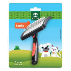 TOTTUS - Cepillo con puntas de metal para mascotas Tottus Pet