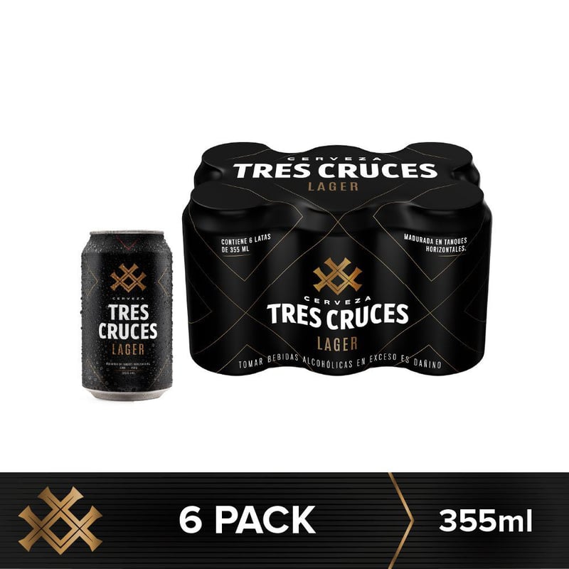 TRES CRUCES - Six Pack Cerveza Lata 355 mL