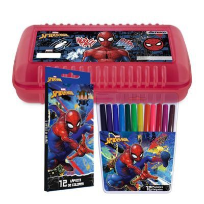 ARTESCO - Multibox más Colores 12 Un más Plumones Spiderman