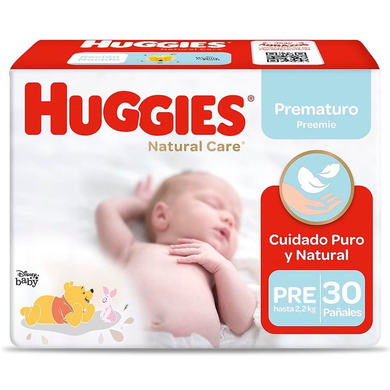 HUGGIES - Pañales Natural Care Prematuro Huggies 30 Unidades
