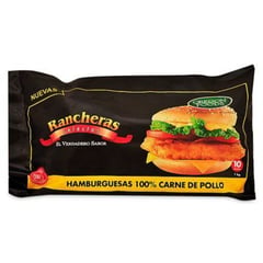 OREGON FOODS - HAMBURGUESA DE POLLO RANCHERAS 10 UND X 100GR