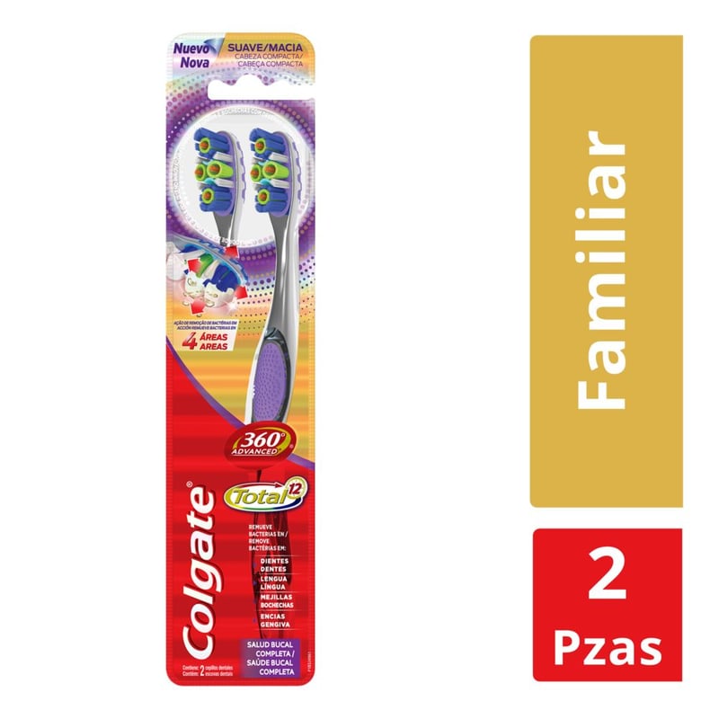 Cepillo Dental Colgate 360 Advanced Total 12 2 Und | Tottus Perú