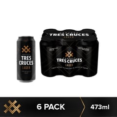 TRES CRUCES - Six Pack Cerveza Lata 473 mL