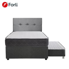 FORLI - Dormitorio Divan 1.5 Plazas + Cabecera + 01 Almohada 