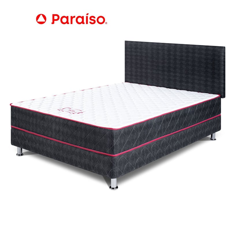 PARAISO - Dormitorio Nappy 1.5 Plz + Cabecera + Almohada + Protector