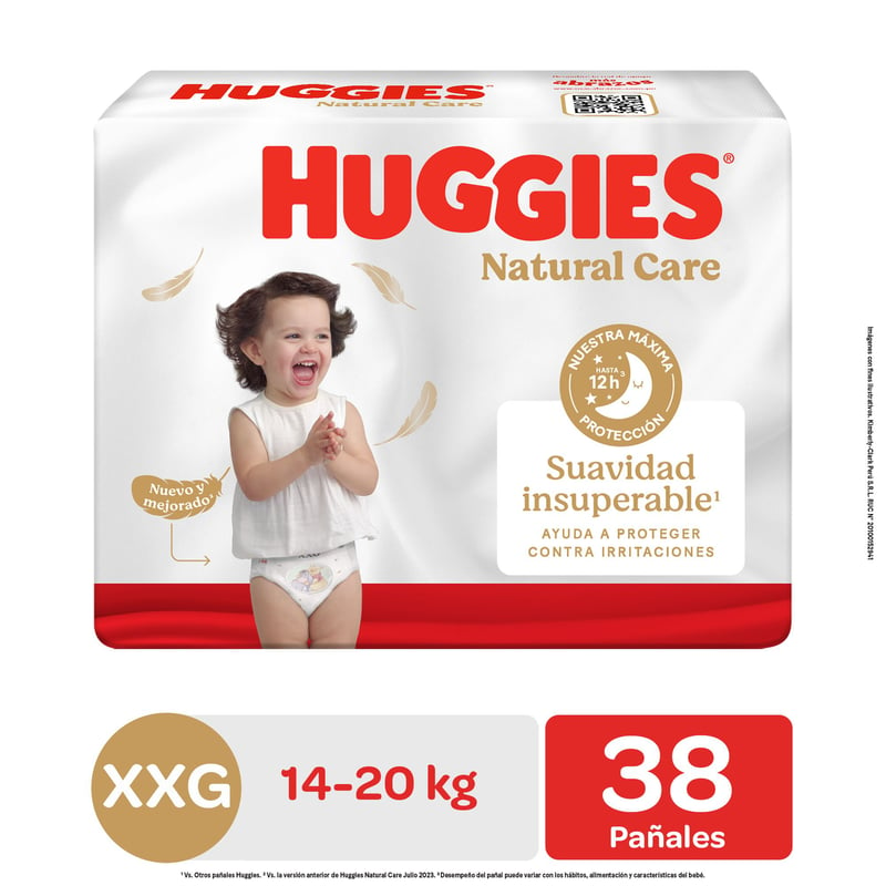 HUGGIES - Pañales Natural Care Talla XXG Huggies Unidades