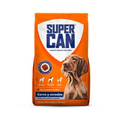 SUPERCAN - Comida para perros Supercan adultos medianos y grandes sabor carne y cereales de 3 kg
