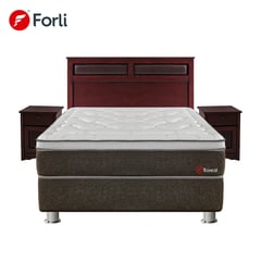 FORLI - Dormitorio Cesena Boreal Pockt Queen + 2 Almohadas + Protector 
