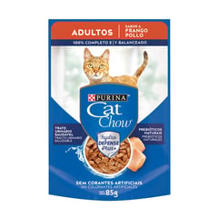 CAT CHOW - Alimento húmedo para Gatos Cat Chow Adultos Pollo 85 gr