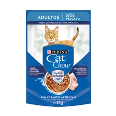 CAT CHOW - Alimento húmedo para Gatos Cat Chow Adultos Pescado 85 gr