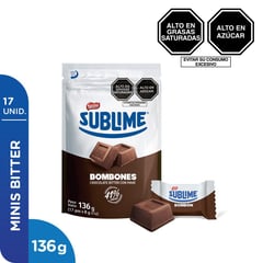 SUBLIME - Bombones de Chocolate Bitter con Maní de 136 g