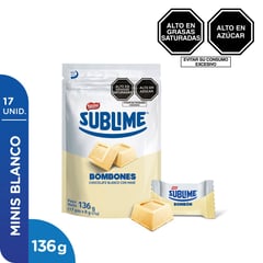 SUBLIME - Bombones de Chocolate Blanco con Maní de 136 g