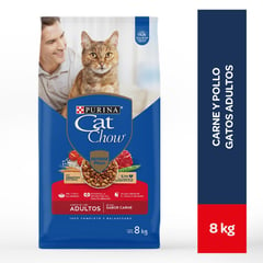 CAT CHOW - Alimento para Gatos Cat Chow Adulto sabor Carne en bolsa de 8 kg