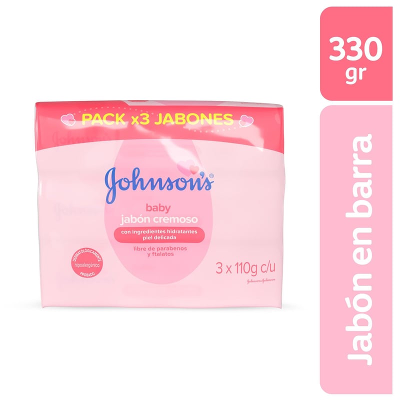 JOHNSONS - JABON JBABY HUMECTANTE 3X110G C/U