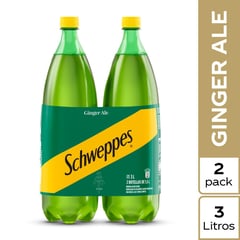 SCHWEPPES - Two Pack Gaseosa Ginger Schweppes Ginger Ale 1.5 L