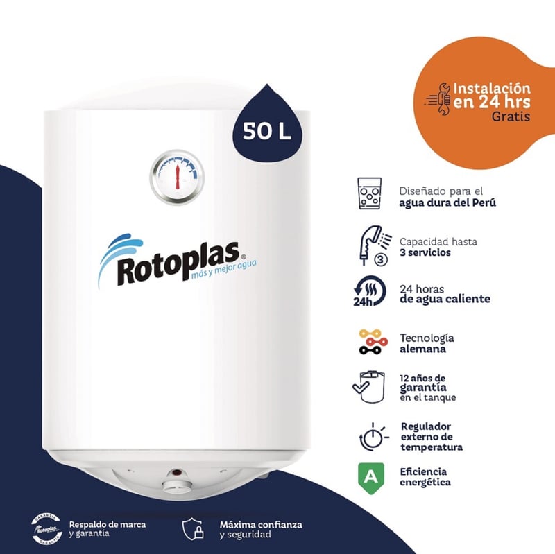 ROTOPLAS - ROTOPLAS TERMA ACUM DURATERMA 50LTS