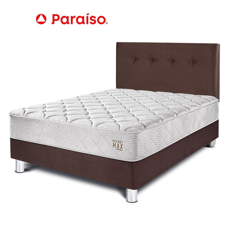 PARAISO - Dormitorio Pocket Max 1.5 Plazas Chocolate