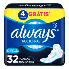 ALWAYS - Toallas higiénicas nocturnas Always 32 unidades