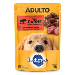 PEDIGREE - Pouch para Perro Adulto Pedigree con Sabor a Carne de 100 g