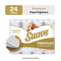 SUAVE - Papel Higiénico Premium Triple Hoja Suave x 24