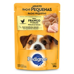 PEDIGREE - Comida húmeda para perros Pedigree adultos pequeños sabor pollo 100 g