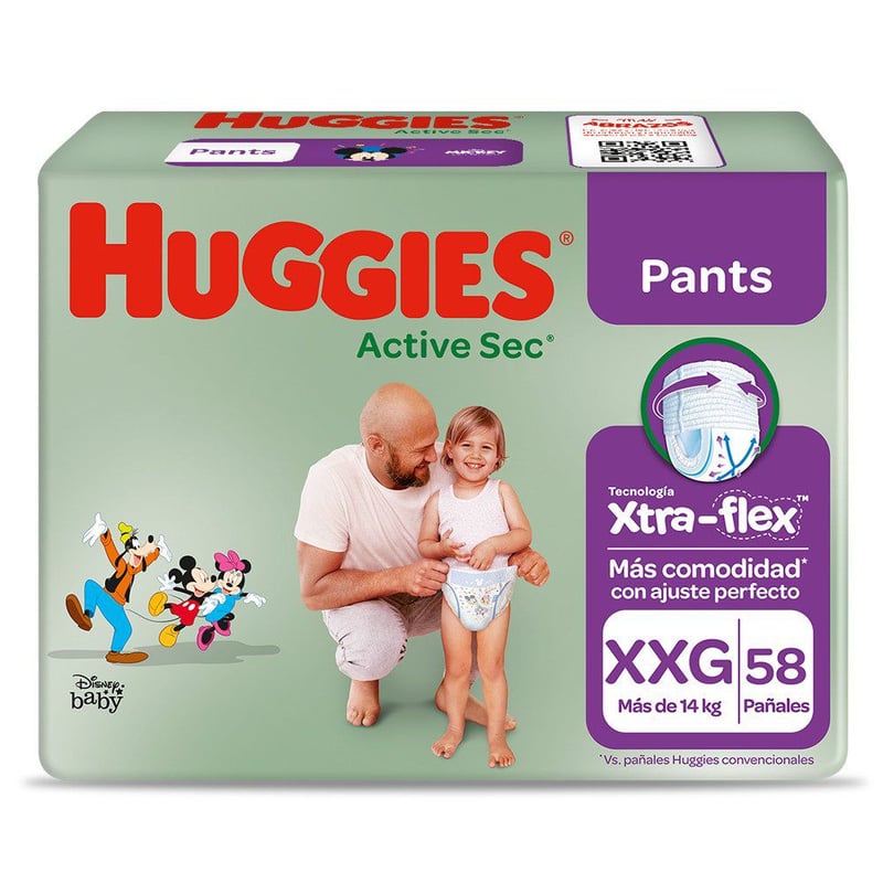 HUGGIES - PANAL DESECH HUGGIES ACT SEC PANTS XXG BOL X58UND
