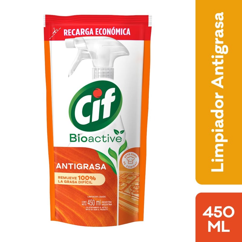 CIF - Limpiador Líquido Doypack Antigrasa Ultra Rápido Cif