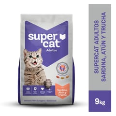 SUPERCAT - Supercat Adultos Sardina Atún y Trucha 9 kg