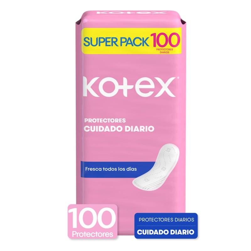 Protectores Diarios Kotex Cuidado Diario 100 unidades | Tottus Perú