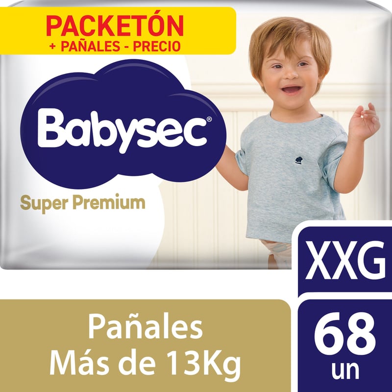 BABYSEC - PANAL BABYSEC SUPER PREM CUID TOTAL FIT XXG 68UND
