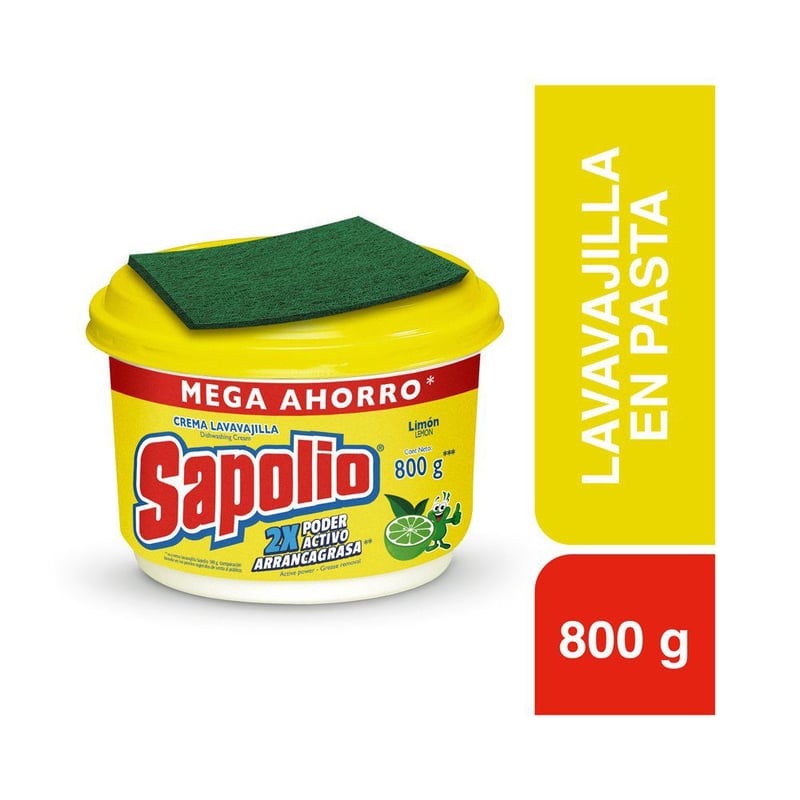 SAPOLIO - Lavavajilla Limón en crema Sapolio