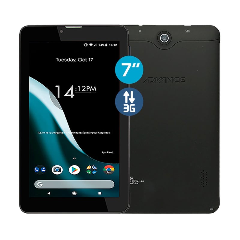 Tablet Advance 7 1GB 16GB Negro 3G | Tottus Perú
