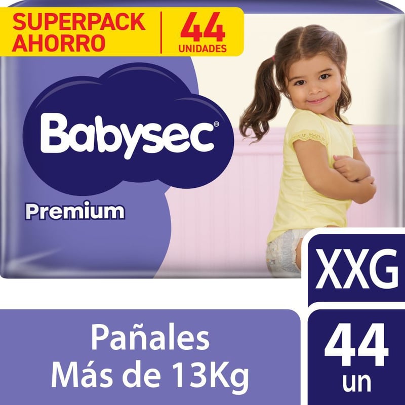 BABYSEC - Pañales Premium Talla XXG Babysec 44 Unidades
