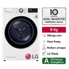 LG - Secadora DF9WVC2S6 9Kg AI DD Carga Frontal Blanca LG